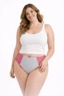 Kit 3 Calcinhas Plus Size de Algodão com Renda Lateral Cintura Alta, Conforto Diário