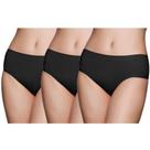 Kit 3 Calcinhas Sem Costura Liz 70220 Preto