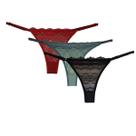 Kit 3 Calcinhas Tanfa Fio Duplo Lingerie Feminina Moda Íntima 126