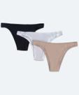 Kit 3 Calcinhas Tanga Básicas Delcotton-95343