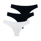 Kit 3 Calcinhas Tanga Try Basics Algodão Cotton Básica Lisa Moda Lingerie