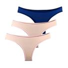 Kit 3 Calcinhas Tanga Try Basics Algodão Cotton Básica Lisa Moda Lingerie