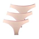 Kit 3 Calcinhas Tanga Try Basics Algodão Cotton Básica Lisa Moda Lingerie