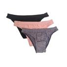 Kit 3 Calcinhas Tangas Trifil C04403 Preto/Rosa/Cinza