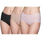 Kit 3 Calcinhas Zero Marcas Liz 50256 Preto/Sépia/Blush