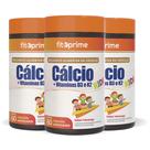 Kit 3 Cálcio com Vitaminas D3 K2 kids Mastigável 60 cápsulas Fitoprime