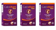 Kit 3 Calcivitam Mdk Cálcio, Magnesio E Vitaminas 60 Caps.
