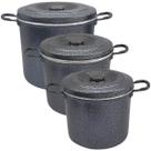 Kit 3 caldeirão n 18 20 22 hotel panela alumínio preto craqueado profissional industrial restaurante Kit 3 caldeirão n 18 20 22 hotel panela alumínio preto craqueado profissional industrial restaurante