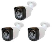 kit 3 Câmera Bullet 4x1 Hd 720p Lente 2,8mm Infra 20 Metros