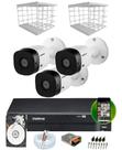 kit 3 camera de segurança monitoramento intelbras vhl 1120b 20M + Hd, Fonte, Cabos e Acessórios