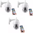 kit 3 Câmera Ip Externa Speed Dome Wifi Auto Tracking Ip66 Ptz