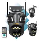 Kit 3 Câmera Ptz Externa 9 Mp Wifi Com Lente Tripla + Alarme