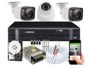 Kit 3 Câmeras de Segurança Bulle /Dome 720p dvr Intelbras C/Hd