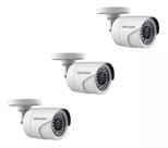 Kit 3 Câmeras De Segurança Hikvision Ds-2ce16c0t-irpf(2.8mm)