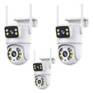 Kit 3 Câmeras Dome IP Wireless PTZ de Dupla Lente, Detecção de Humanos com IA, Segurança Residencial