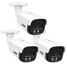 Kit 3 cameras externas bullet 20m 4x1 star plus imagens noturnas coloridas 2,8mm
