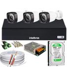 Kit 3 Câmeras FULL HD 1080p + DVR Intelbras MHDX 3004-C C/HD 500gb Kit 3 Câmeras FULL HD 1080p + DVR Intelbras MHDX 3004-C C/HD 500gb