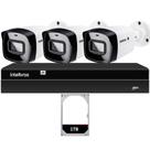 Kit 3 Câmeras IP Vipc 1230B Intelbras NVD 1404P HD 1TB