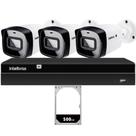 Kit 3 Câmeras IP Vipc 1230B Intelbras NVD 1404P HD 500GB Kit 3 Câmeras IP Vipc 1230B Intelbras NVD 1404P HD 500GB