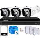 Kit 3 Câmeras IP Vipc Intelbras NVD 1404P HD 500GB