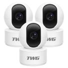Kit 3 cameras wifi robo 2mp audio bi direcional auto traking microfone