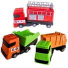 Kit 3 Caminhão Infantil Articulado Bombeiro Caçamba E Coletor Super Frotinha Divplast
