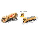 Kit 3 Caminhões de Construção Miniatura 1:50 (16cm) Realistas: Betoneira, Caçamba e Tanque -