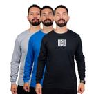 Kit 3 Camisa Manga Longa Frio Inverno Para Sair Confortavel