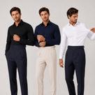 Kit 3 Camisa Social Masculina Manga Longa Slim Tecnologica Não Amassa e Estica Elegante Para Trabalh Kit 3 Camisa Social Masculina Manga Longa Slim Tecnologica Não Amassa e Estica Elegante Para Trabalh