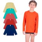Kit 3 Camisa Térmica Infantil Menino Proteção Solar Moda Praia Masculino menino verão