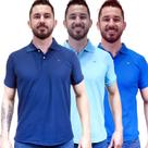 Kit 3 Camisas Gola Polo Masculina Piquet Lisa Camisaria Colombo