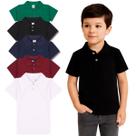 Kit 3 Camisas Polo Menino Sortidas Infantil Estilo Casual de algodão kit de camisas polo