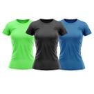 Kit 3 Camisas Proteção Solar Manga Curta Feminina Blusa Térmica Kit 3 Camisas Proteção Solar Manga Curta Feminina Blusa Térmica