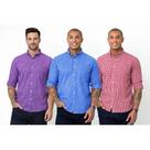 Kit 3 Camisas Social Masculina Variadas Manga Longa Camisaria Colombo