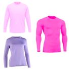 Kit 3 Camisas Uv +50 Manga Longa Slim - Proteção Solar - Segunda Pele Unissex - Térmica Kit 3 Camisas Uv +50 Manga Longa Slim - Proteção Solar - Segunda Pele Unissex - Térmica