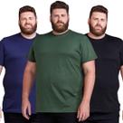 Kit 3 Camiseta Básica Masculina Extra Grande