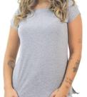 Kit 3 Camiseta Básica T-shirt Malha Fria (PV) Baby Look Feminina Lisa