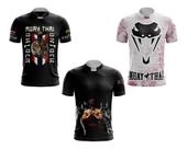 Kit 3 Camiseta Muay Thai Boxe Tailandes Treino