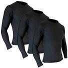 Kit 3 Camiseta Segunda Pele Térmica Preta Motoqueiro Motociclista Ciclista Natação Treino Corrida Kit 3 Camiseta Segunda Pele Térmica Preta Motoqueiro Motociclista Ciclista Natação Treino Corrida