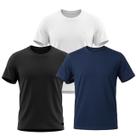 Kit 3 Camisetas Algodão Bordada Dia a Dia -