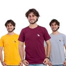 Kit 3 camisetas basica gola careca super oferta