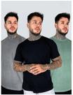 kit 3 camisetas basicas 100% algodão