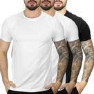 Kit 3 Camisetas Básicas Algodão Egipicio 2 Branca 1 Preta