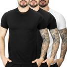Kit 3 Camisetas Básicas Algodão Egipicio 2 Preta 1 Branca