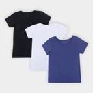 Kit 3 Camisetas Básicos Feminina Kit 3 Camisetas Básicos Feminina