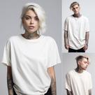 Kit 3 Camisetas Camisa Blusa Masculina Lisa Basica Oversized Streetwear Cor Preta,Branca,Offwhite.
