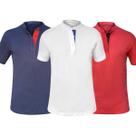 Kit 3 Camisetas Gola Padre Masculina Linha Premium Com Elastano Kit 3 Camisetas Gola Padre Masculina Linha Premium Com Elastano