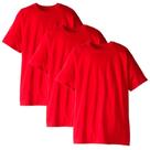 Kit 3 Camisetas Lisa Masculino Manga Curta 100% Poliéster Cor Vermelho