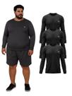 Kit 3 Camisetas Manga Longa Com Proteção UV FPS50 Plus Size