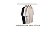 Kit 3 Camisetas Masculinas Oversized Cores Lisa